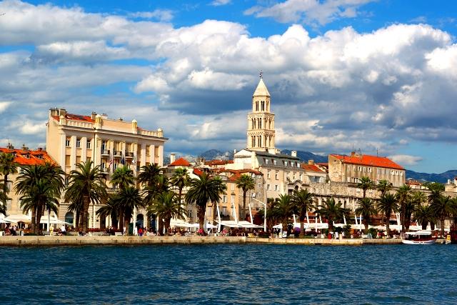 Coastal view of the Diocletians Palace where scenes of Daenery's throne room were filmed.