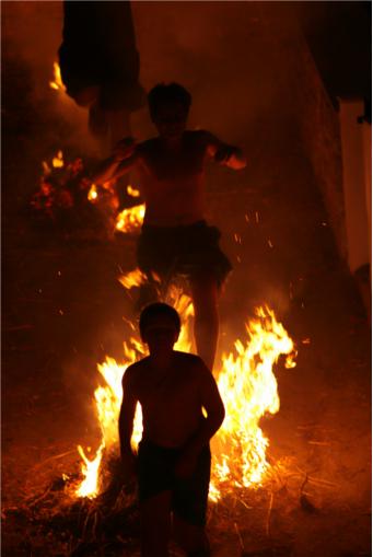 summer festival, summer solstice, Greece, bonfire, Feast of Agios Ioannis