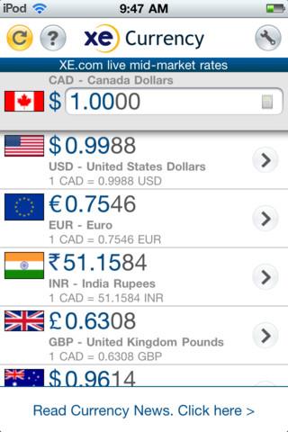 Xe Currency App