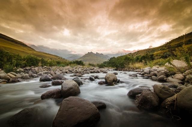 Backpacking in the Drakensberg Mountains