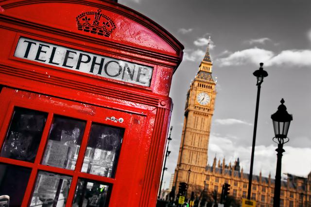 red telephone booth and big ben