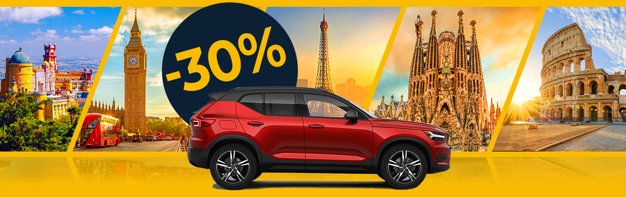 Rental car sale - Up to 30% off
