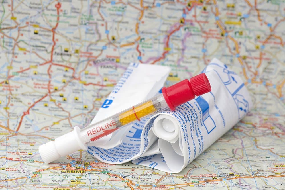Single Use Breathalyzer in a France Car Rental