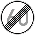German Road Sign: End Speed Limit
