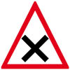 France Road Sign: Junction Ahead