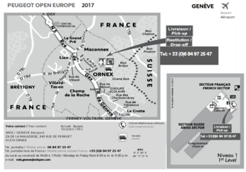 Car Leasing Map at Geneva Airport