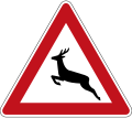 German Road Sign: Wild Animals Crossing