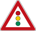 German Road Sign: Traffic Signal Ahead