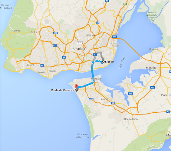 Lisbon to Costa da Caparica Scenic Drive Lisbon to Costa da Caparica Scenic Drive