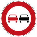 German Road Sign: No Overtaking